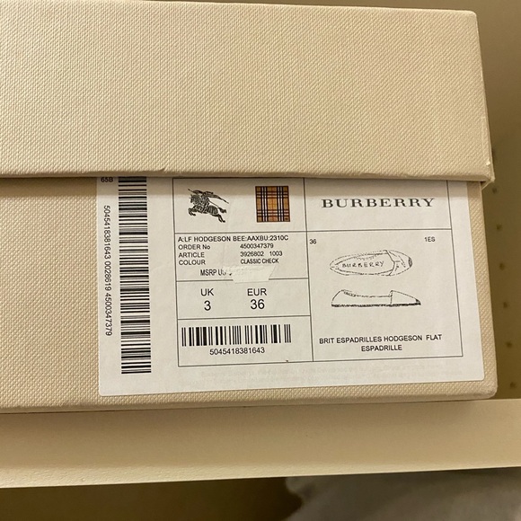 Burberry Hodgeson Espradrille Flats - Picture 5 of 5